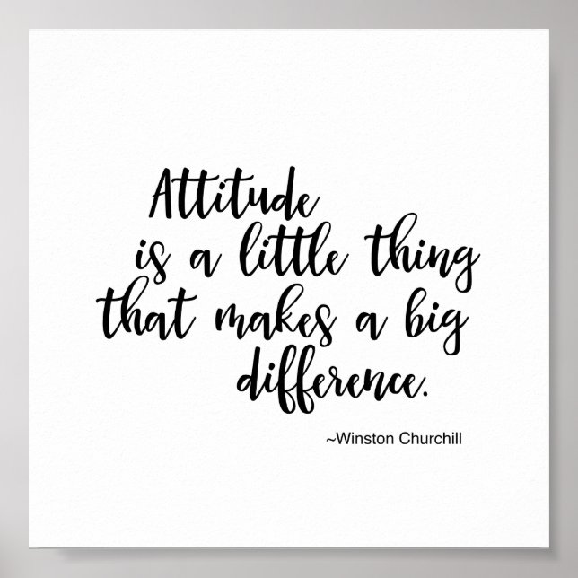 Poster Citat Winston Churchill - Attityd (Framsidan)