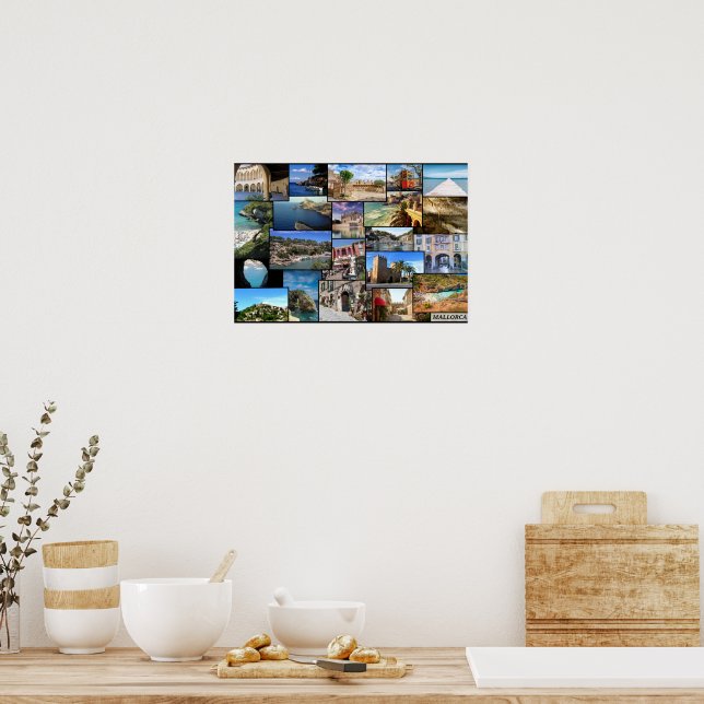 poster collage Mallorca 48x33cm (Kök)