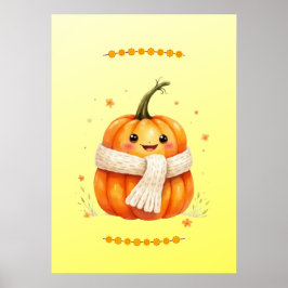 Poster com design Abobrinha Feliz