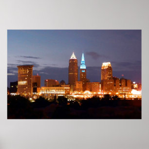 Poster coola Blue Cleveland Ohio (ingen text)