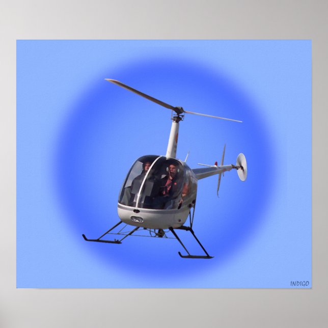 Poster Coola Chopper Pilot Prints  för helikopteru (Framsidan)