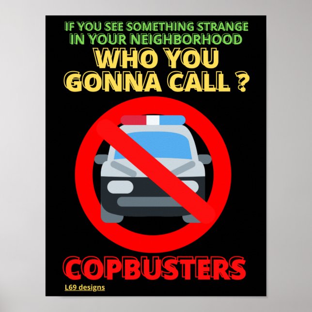 poster "COPBUSTERS". (Framsidan)