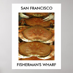 Poster, CRAB, SAN FRANCISCO, FISHERMANS WHARF Poster
