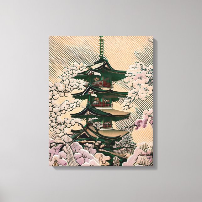 Póster Cuadro Hokan Ji Japón Canvastryck (Framsida)