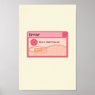 Poster Cute Aesthetic rosa Pastel (felmeddelande)