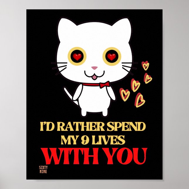 poster "CUTE CAT" (Framsidan)