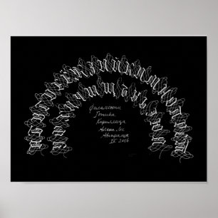 poster cyrilliskt alfabet gotisk kalligrafi