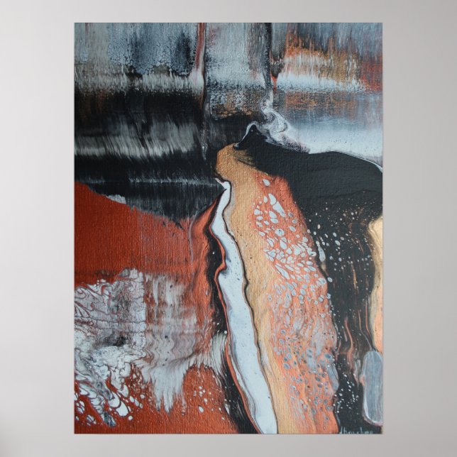 Poster d une peinture "Cascade1" de Valérie Bosche (Framsidan)