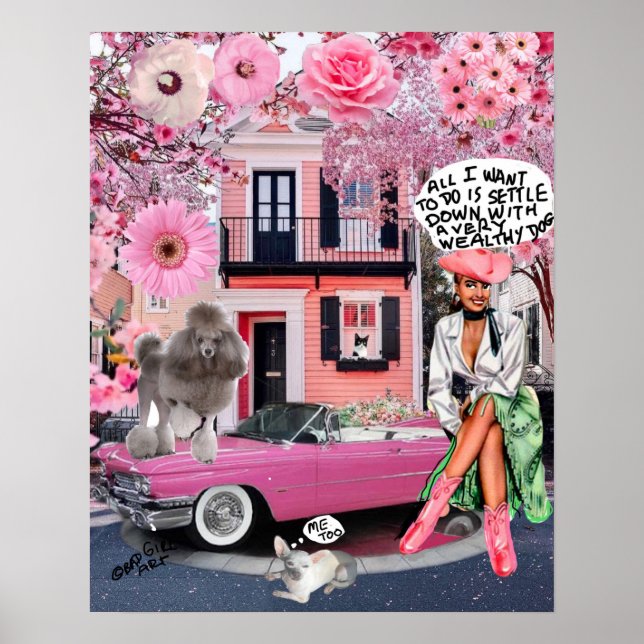 -POSTER dåligt flickkonst Poster (Framsidan)