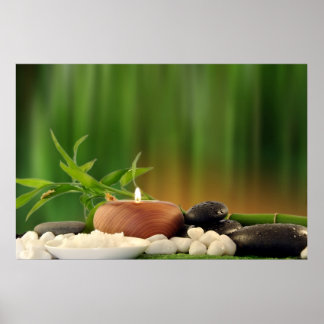 Poster de papel con objetos de spa