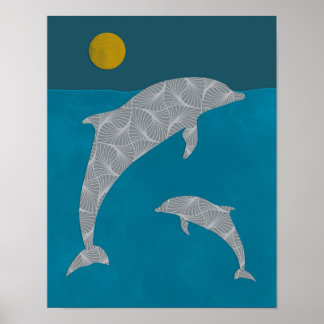 Poster delfin, Dolphin Wall Decor, Dolphin Print