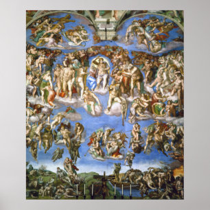Poster den senaste domen Fresco av Michelangelo