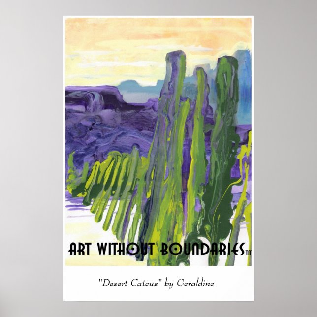 Poster "Desert Cactus" av Geraldine (Framsidan)