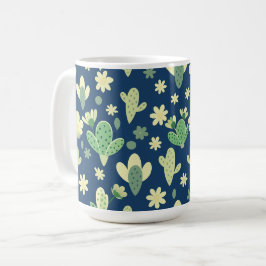 Poster Desert Cactus & Succulent Pattern Kaffemugg