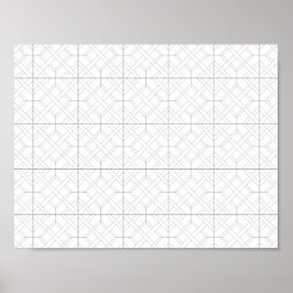 Poster - Diamanten Mönster till Färg