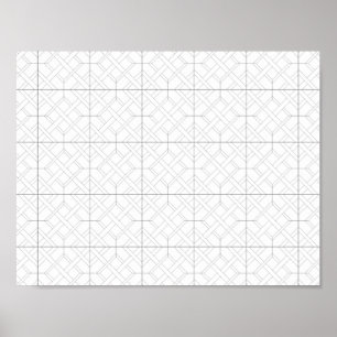 Poster - Diamanten Mönster till Färg