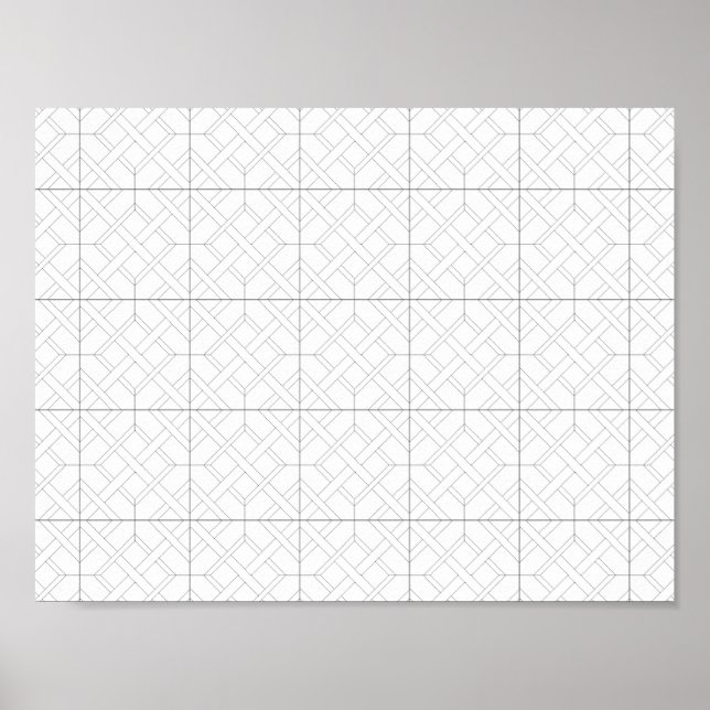 Poster - Diamanten Mönster till Färg (Framsidan)