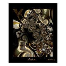 Poster Digital Abstrakt Art Ilusion
