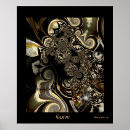 Poster Digital Abstrakt Art Ilusion