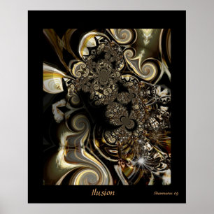 Poster Digital Abstrakt Art Ilusion