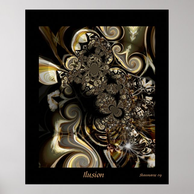 Poster Digital Abstrakt Art Ilusion (Framsidan)