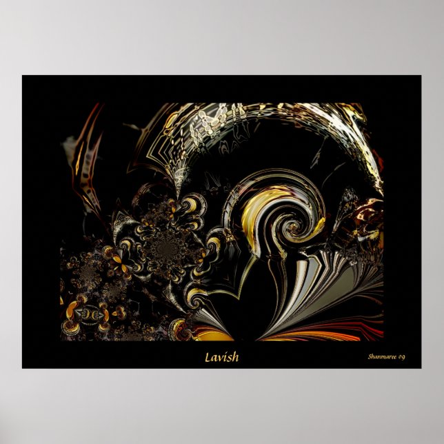 Poster Digital Abstrakt Art Lavish (Framsidan)