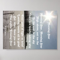 Poster Dikt Morgonstjärna efter Ladee Basset