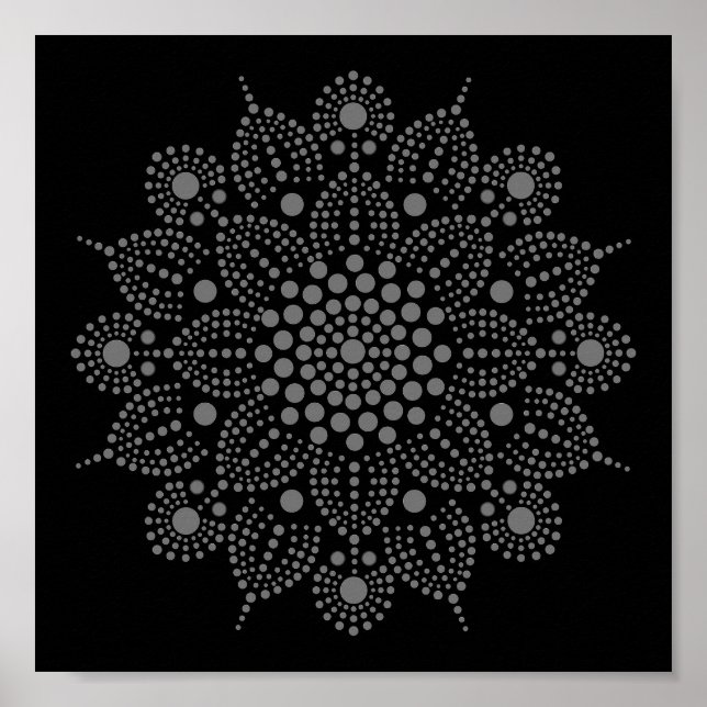 Poster din egen Blommigt Mandala (Framsidan)