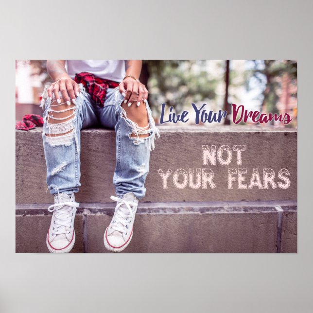 Poster dina drömmar om motivation (Framsidan)