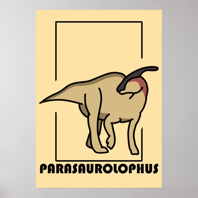 Póster diseño dinosaurio Parasaurolophus Poster (Framsidan)