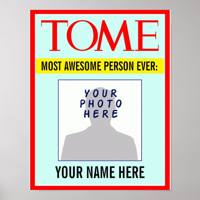 Poster: Ditt namn och foto på magasinomslag! Poster (Framsidan)