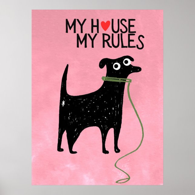 Poster dog | Funny & decorative Poster (Framsidan)