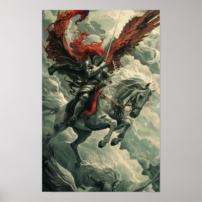 Poster draken Rider Fantasy (Framsidan)