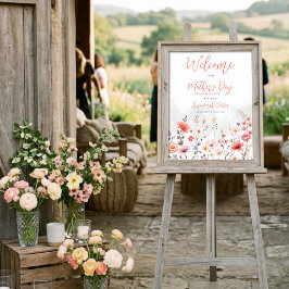 Póster Dreamy Wildflowers Field Mothers Day Event Poster