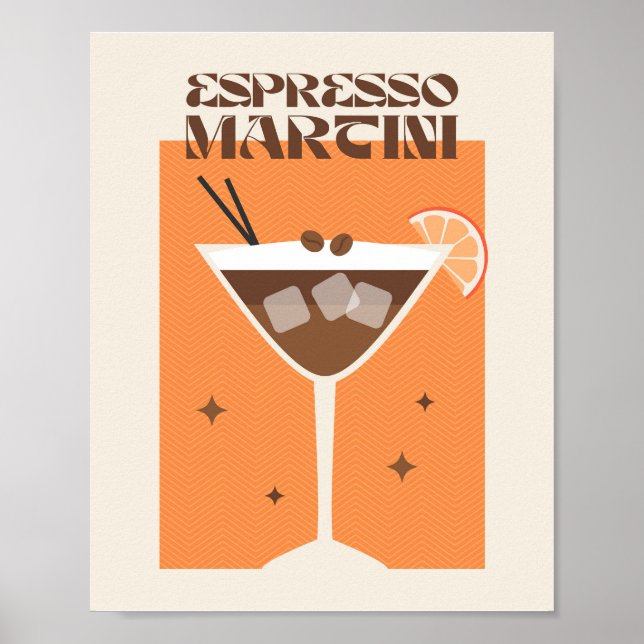 Poster drink Cocktail art Espresso martini (Framsidan)