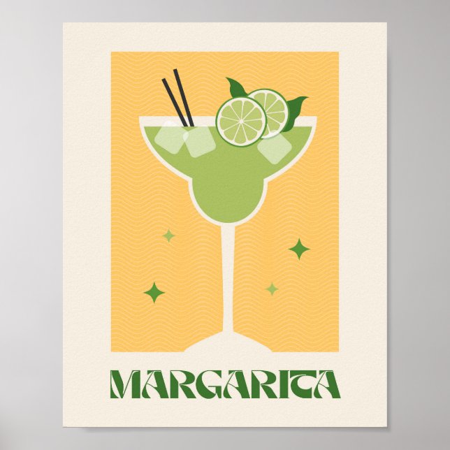 Poster drink Cocktail art Margarita (Framsidan)