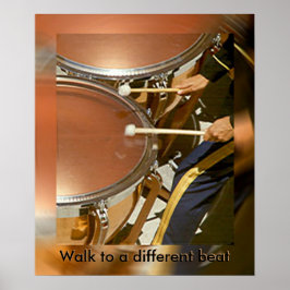 Poster - Drummer Walk till en annan takt (ver.2)