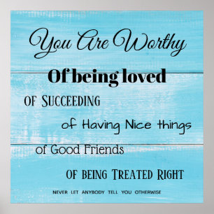 Poster - du är värdig