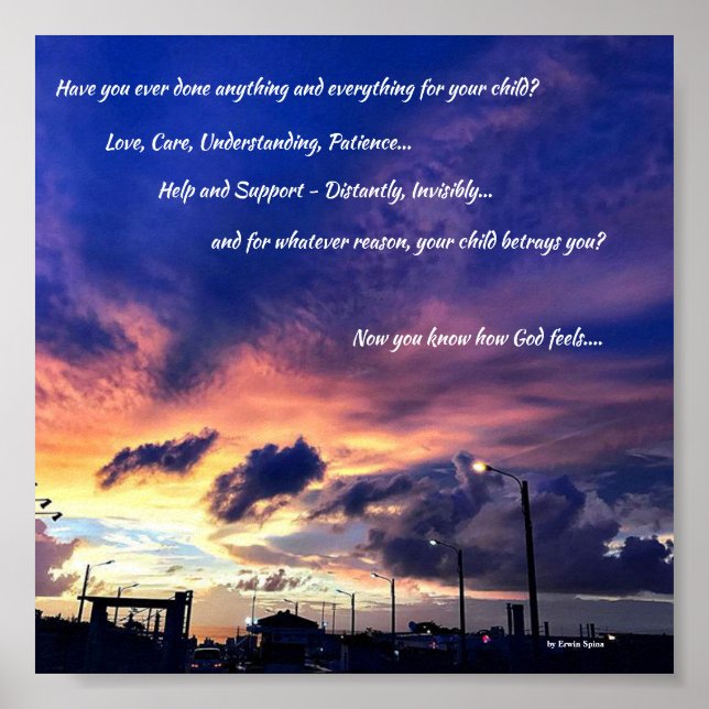 Poster - du, ditt barn och Gud (Framsidan)