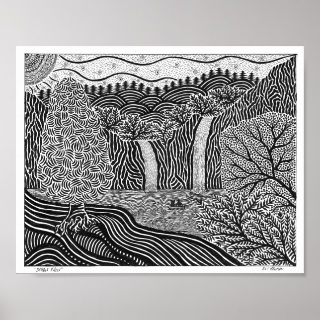Poster dubbla Falls (Framsidan)
