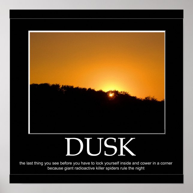Poster Dusk (Framsidan)