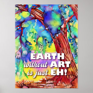 Poster, EARTH utan ART är bara EH! Poster
