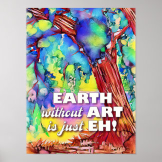 Poster, EARTH utan ART är bara EH! Poster