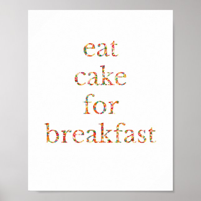 poster "Eat Cake for Breakfast" (Framsidan)