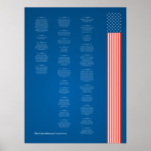 Poster Econo USA Constition American Flagga