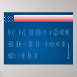 Poster Econo USA Constition American Flagga