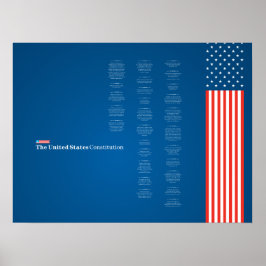 Poster Econo USA Constition American Flagga