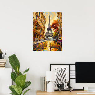 poster/Eiffel Torn i ljus/utskrift Poster