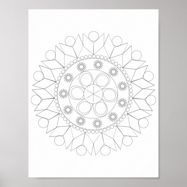 Poster - Elegant Mandala Pattern to Color (Framsidan)