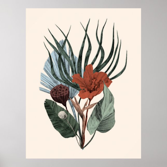 Poster Elegant Vintage Botanical Art Print (Framsidan)